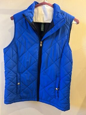 Ralph Lauren Royal Blue Quilted Puffer Vest Size Medium